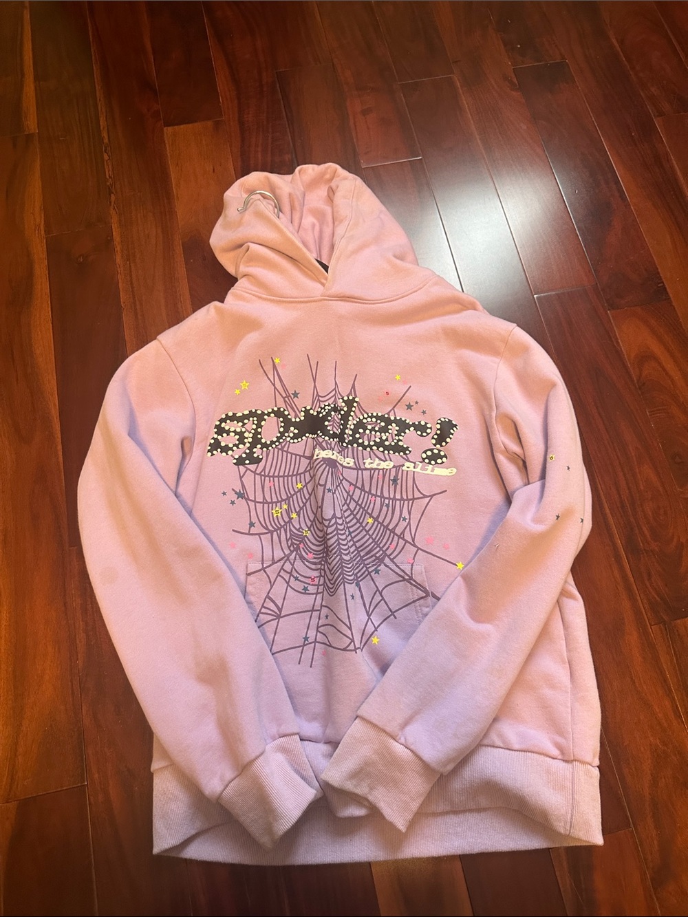 Purple sp5der hoodie